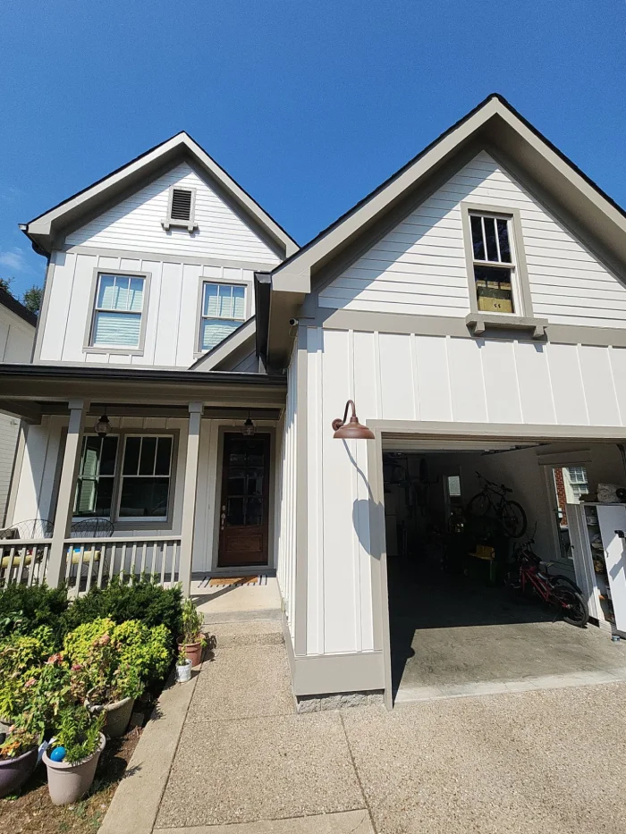 Magic Painting owner hand-painting trim in a Nashville home