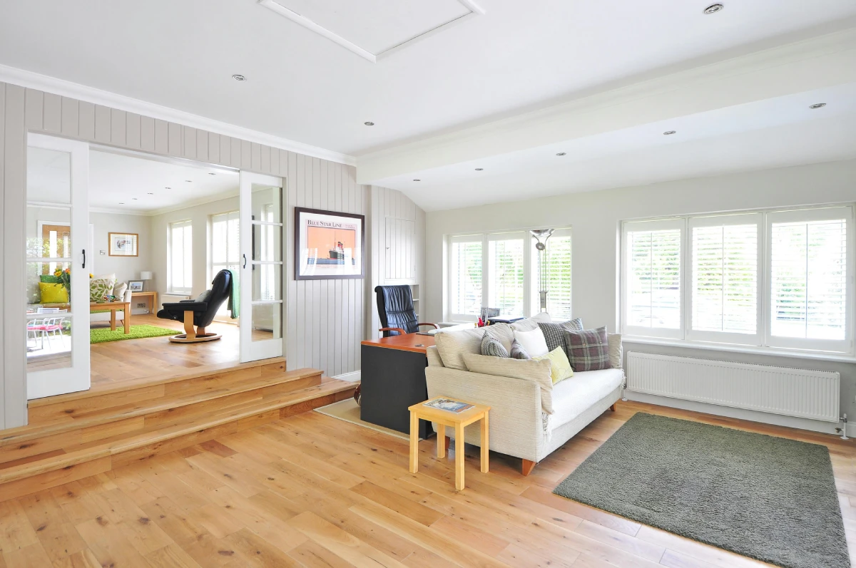 wood flooring in a modern house